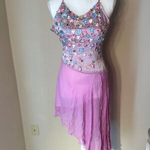 Marc Jacobs Pink Floral Asymmetrical Dress
